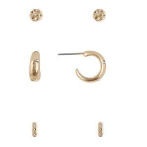 Melrose and Market Hoop & Stud Earrings Set of 3 Pairs
